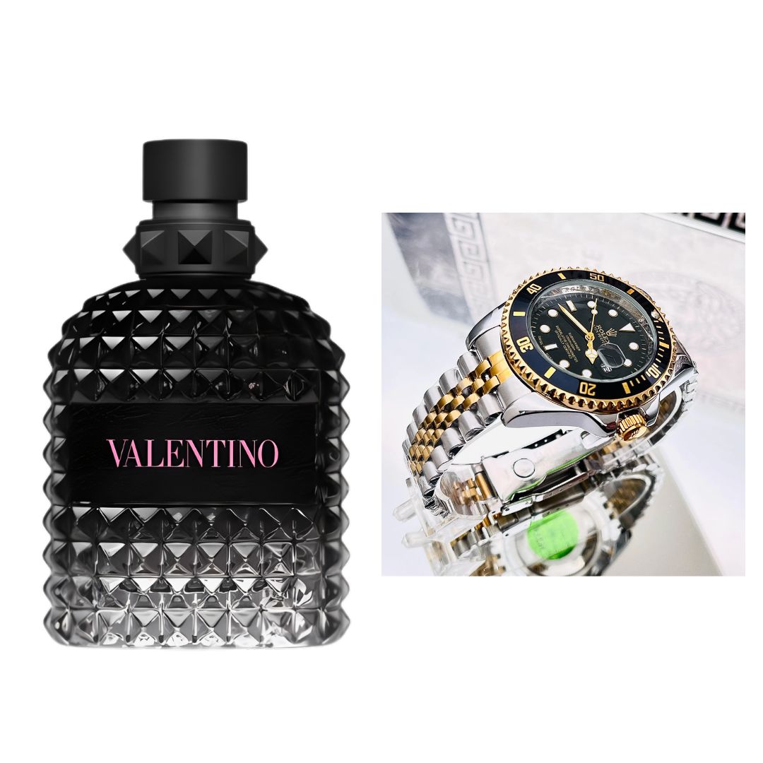 VALENTINOBORNROMA+ROLEXBICOLORNEGRO